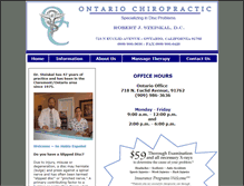 Tablet Screenshot of ontario-chiropractic.com